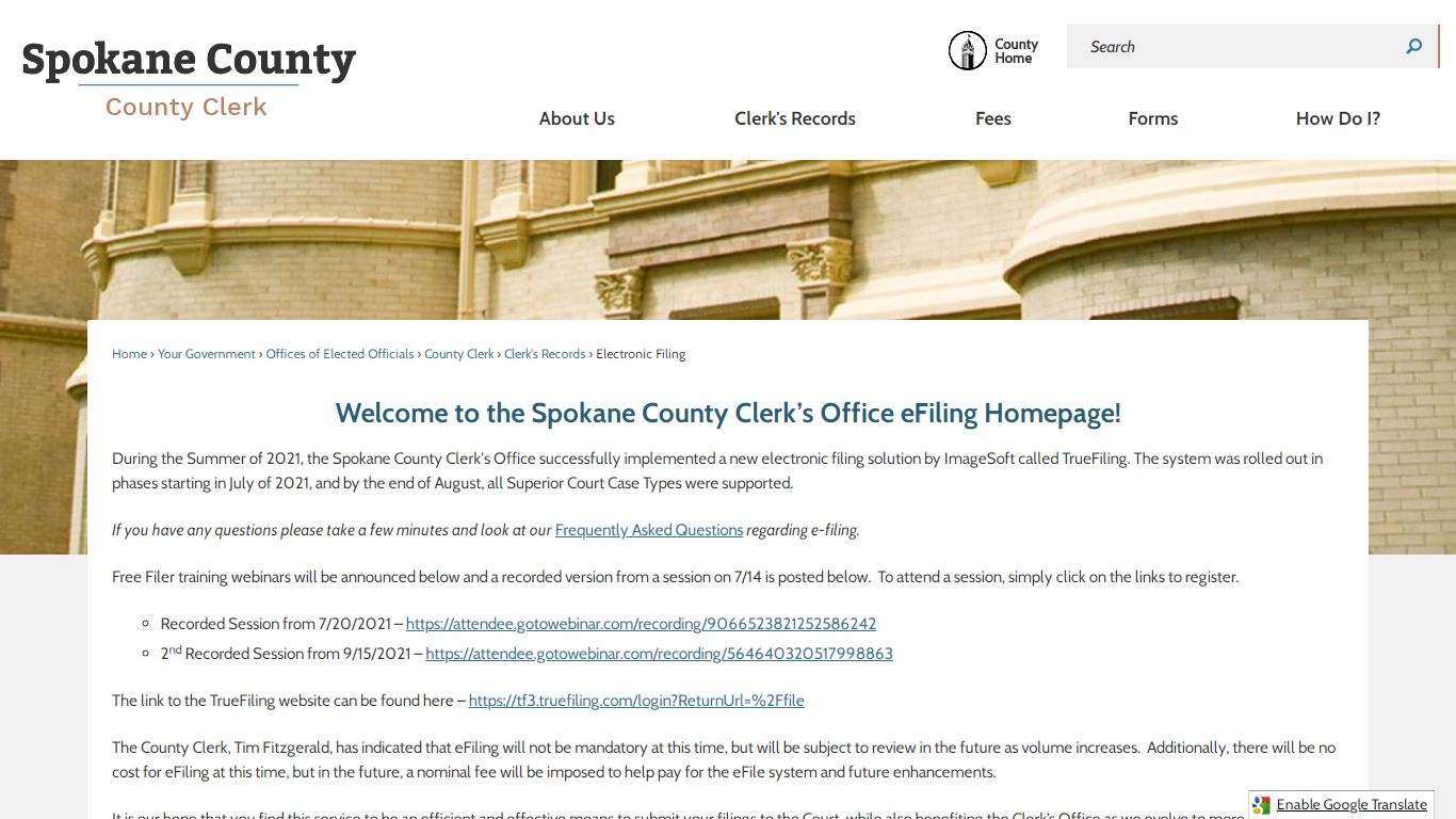 Electronic Filing | Spokane County, WA